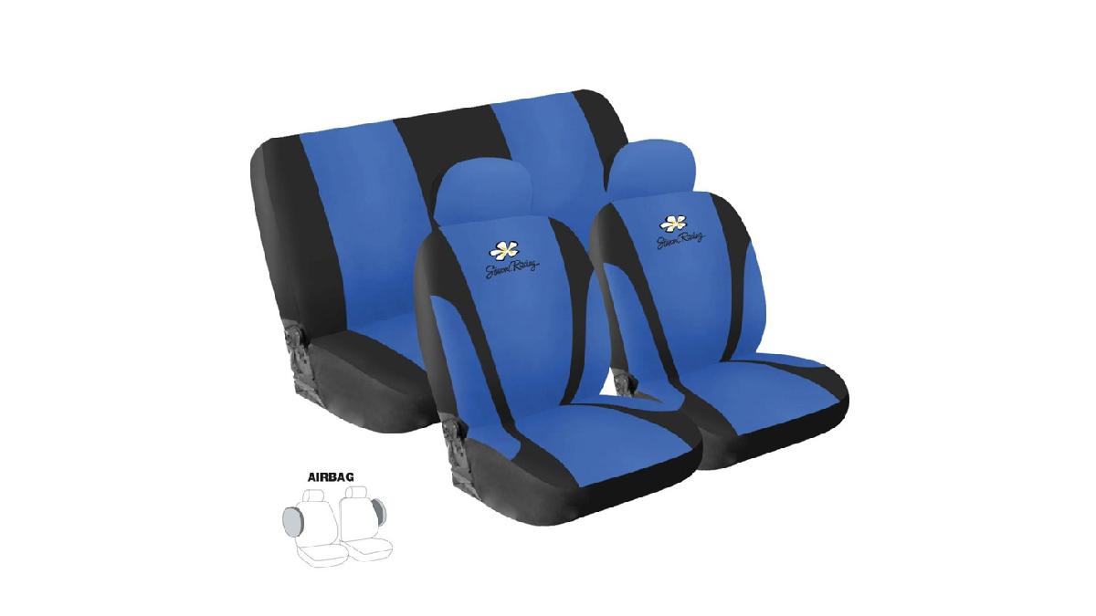 S-RACING+Jeu+de+housses+de+si%C3%A8ge+universel+Type+Daisy+en+microfibre+couleur+noir%2Fbleu